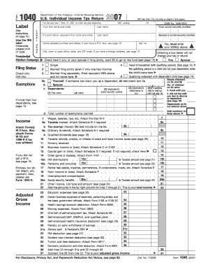Irs 2007 form 1040 instructions